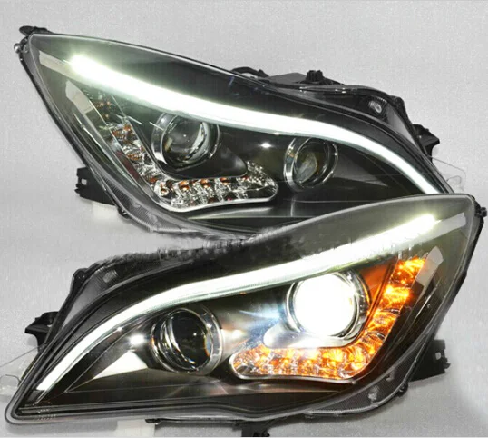 

2PCS bumper lamp forHeadlights regal 2014~2016 Car Led Lights Double Xenon Lens Car Accessories Daytime Running Lights Fog Light