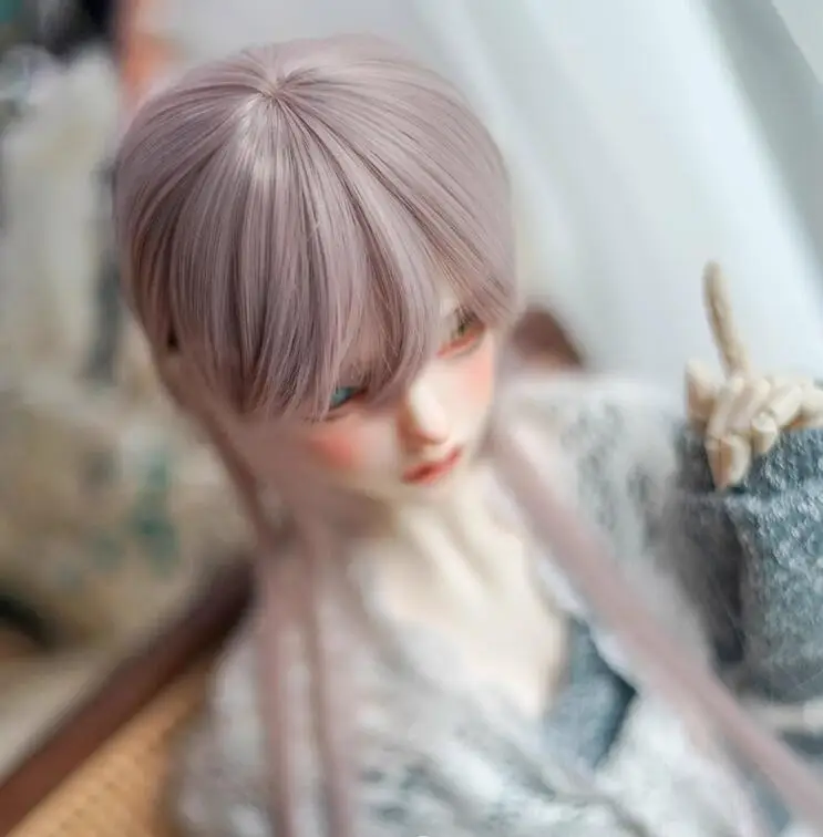 D03-C030 children handmade toy 1/3 1/4 1/6 doll BJD/SD doll's Accessories hansome boy Long curled wig 1pcs