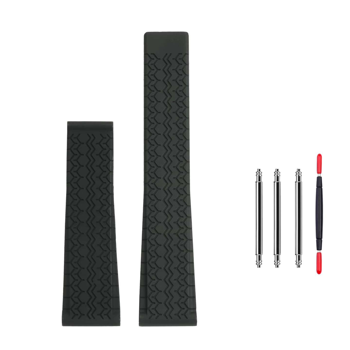 سيليكون المطاط الأسود حزام الساعات 22 مللي متر حزام ساعة اليد ل علامة حزام الناقل F1 ل Heuer الفرقة فراشة مشبك محرك الموقت أشرطة ساعات اليد #6