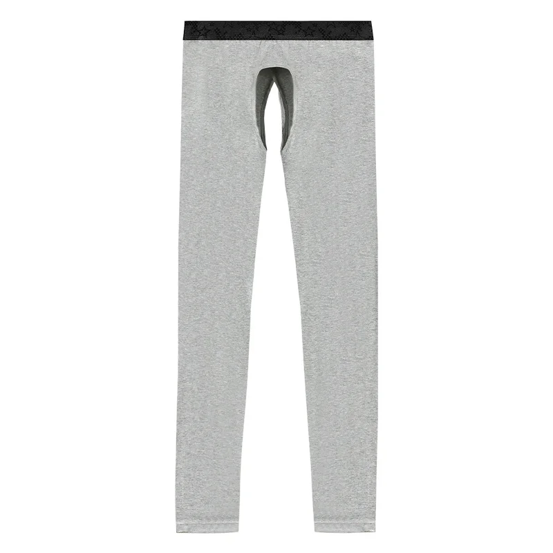 2026 New Open-crotch Thermal Pants Men Thin Leggings Old Long Johns Autumn Winter Tight Inner Threaded Pants Men's Cotton Pan