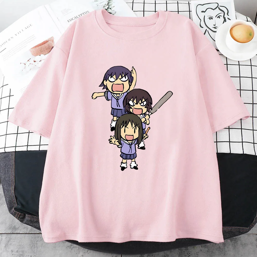 تيشيرتات azumange دايو تشييو ميهاما تيشيرتات نسائية مانغا/كوميك سائد تشيرتات قطن 100% تي شيرت بتصميم مريح ملابس خروج