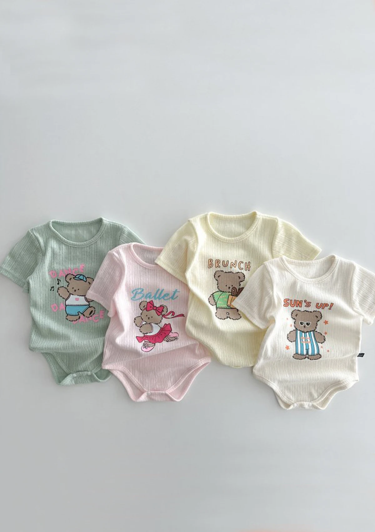 Summer Newborn Infant Baby boy girl Cartoon Bear Romper Rompers Kids Onepiece Fashion Baby clothing