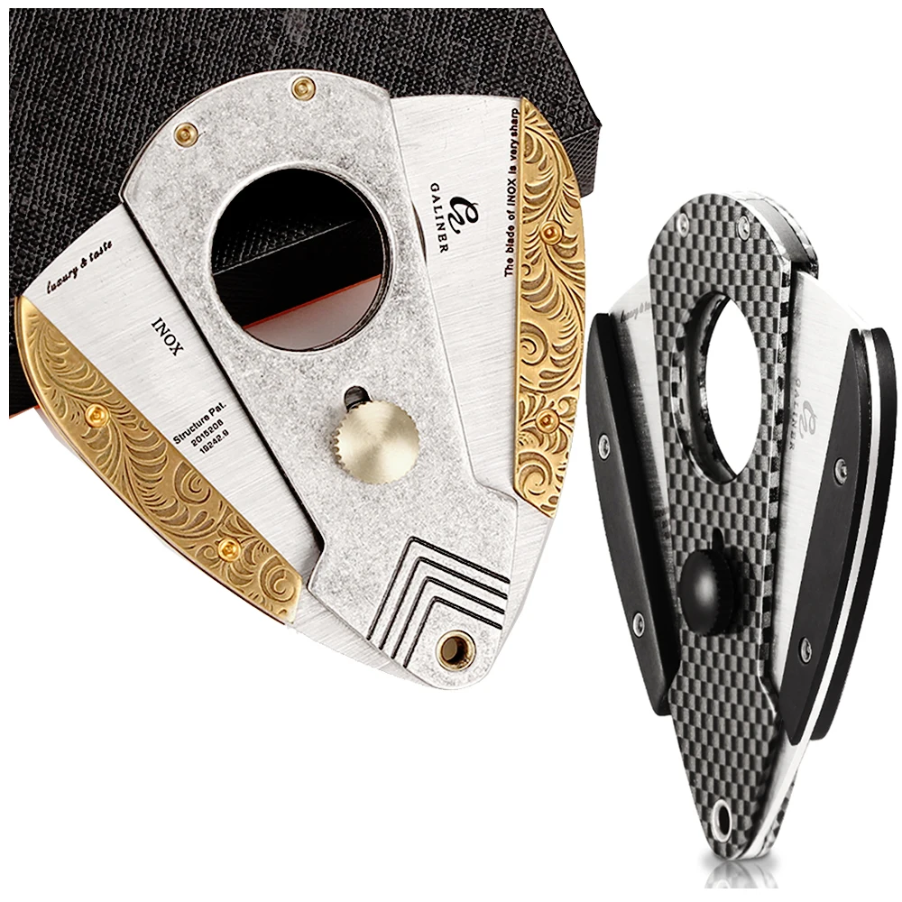 

GALINER Sharp Blade Cigar Cutter Guillotine Stainless Steel Knife Cigar Cutting Tool Smoking Cutter Cigar Accessories