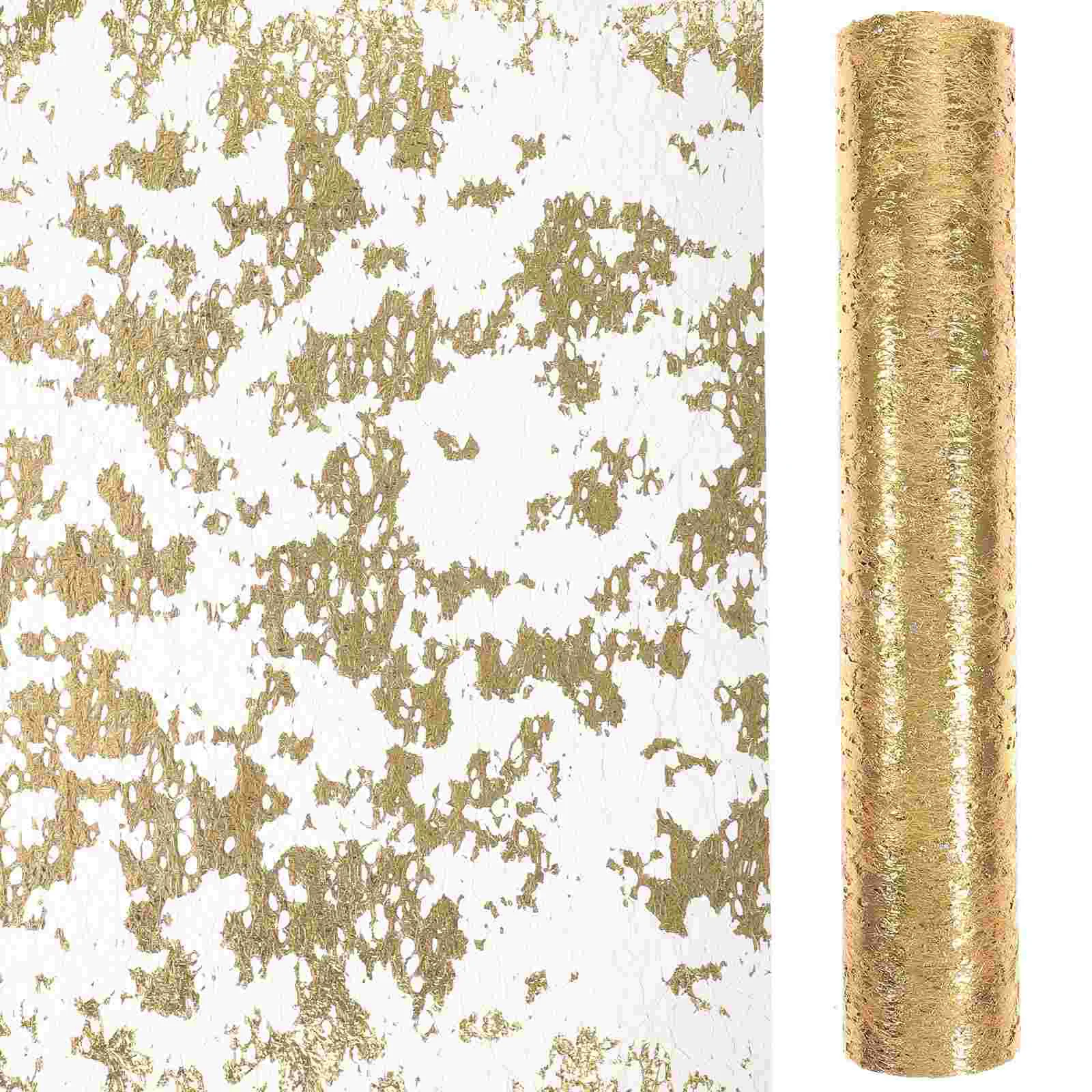 Table Runner Mesh Cloths Wedding Decorations for Living Room Tablecloth Bridal Shower Party Gold Polyester Bride Glitter