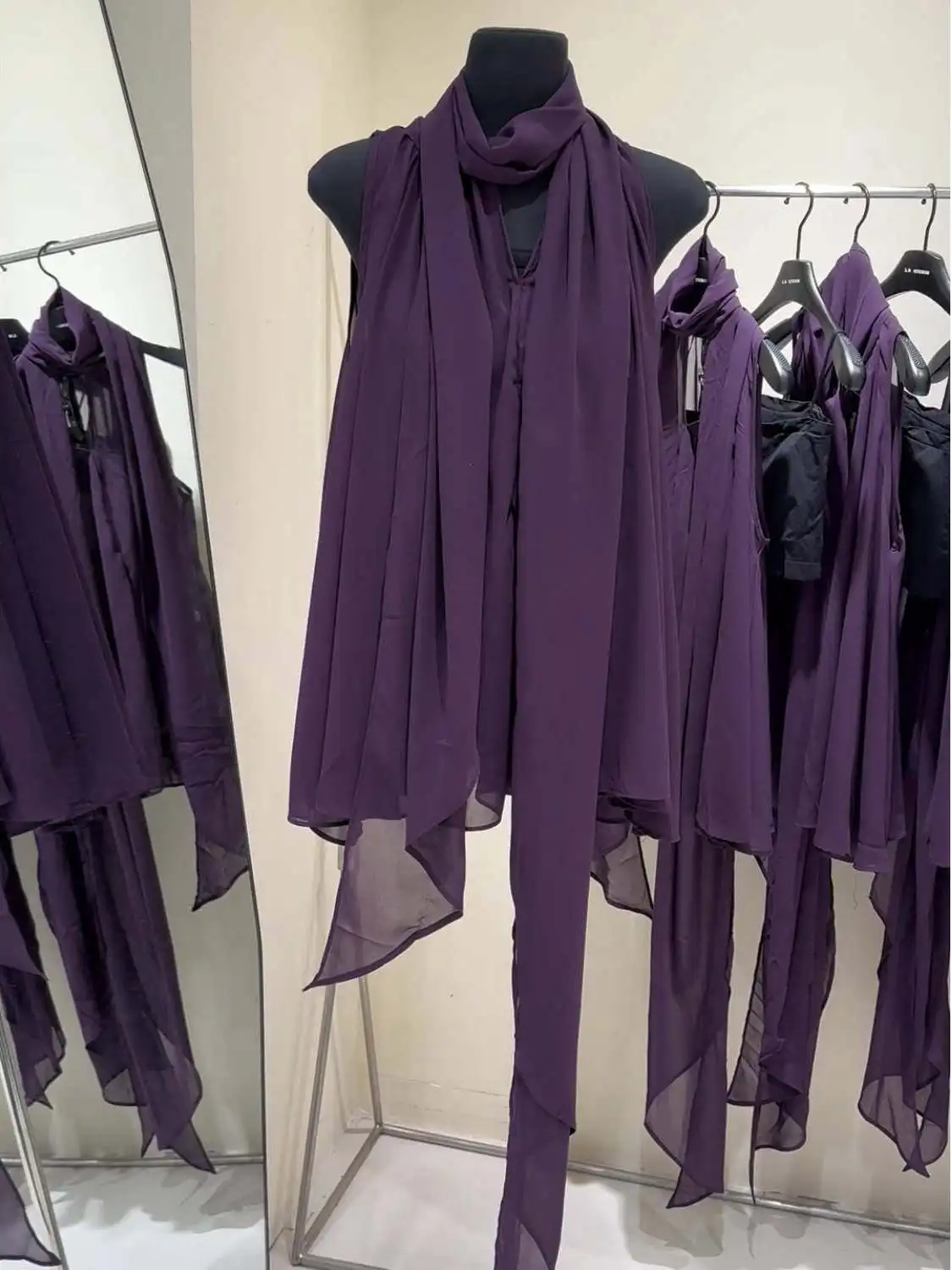 Ele Summer Purple Nastro di seta Svel irt Faion da donna Versatile coreano Sle Loose Fit rotondo Ne Pure Color