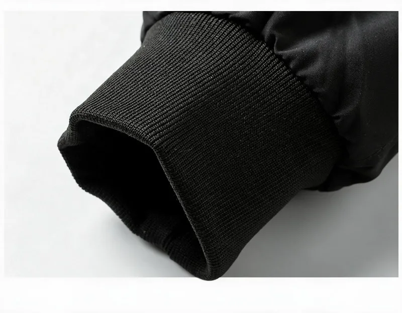Herrenjacke in Übergröße, Schwarz, 6XL, 7XL, 8XL, Herbst/Winter, langärmelig, Stehkragen, Reißverschluss, Taschen, 100-180 kg, Herrenbekleidung in großen Größen. – Detail 8