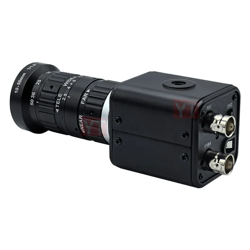 HD 1080P60FPS 3G-SDI/CVBS Output Camera 10-50mm Zoom Lens Night Vision Low Latency Industrial Cameras CCTV Security System 4