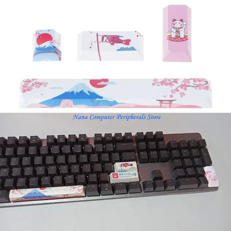 F68C Keyboard Keycaps PBT 6.25U Spacebar Shift Enter Enter OEM Profile 4 Keys