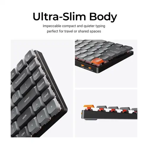 Imagen 2 del producto Teclado Mecánico Personalizado Inalámbrico Ultradelgado Keychron K3 Max QMK/VIA, Interruptor Gateron de Perfil Bajo, Teclas PBT de Doble Inyección