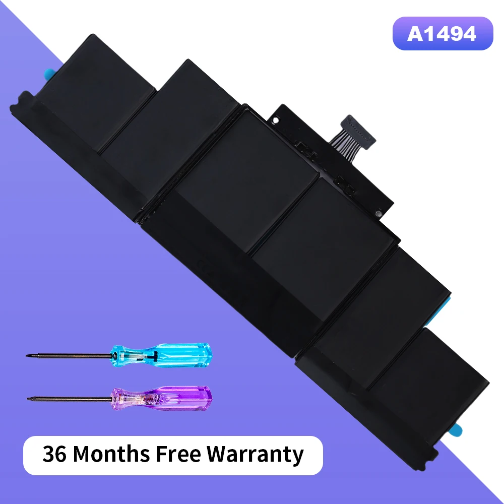 

A1494 A1417 Laptop Battery for Apple MacBook Pro 15" A1398 Retina 2012 2013 2014 Year 36 Months Free Warranty