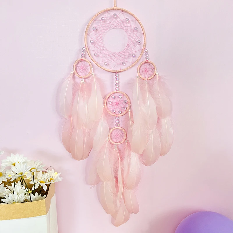 Dream Catcher Hand-woven Wind Chime Living Room Decorations Bedroom Wall Hanging Ornaments Birthday Holiday Gifts Home Accessory