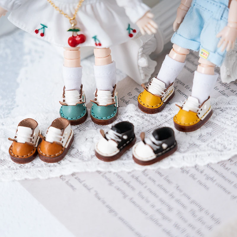 Ob11 Doll Shoes Holala Handmade Kawaii Dolls Rabbit Ears Cowhide Shoes Accessories For Obitsu11,Body9, Gsc, Ddf, 1/12bjd Doll