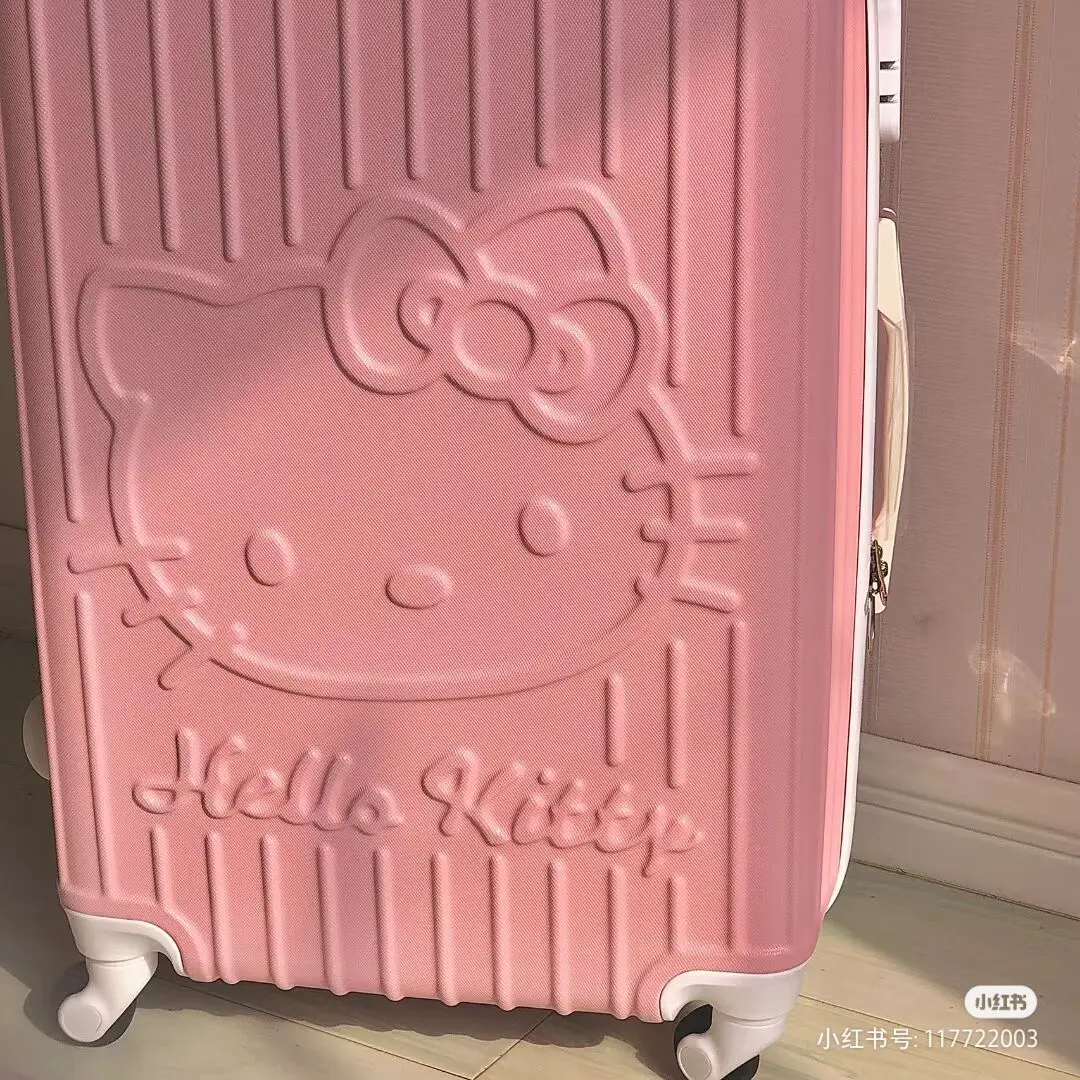 Sanrio Hello Kitty bagaglio Kawaii Anime Trolley Case ruota universale studentessa valigia da viaggio regali carini 20 pollici 24 pollici