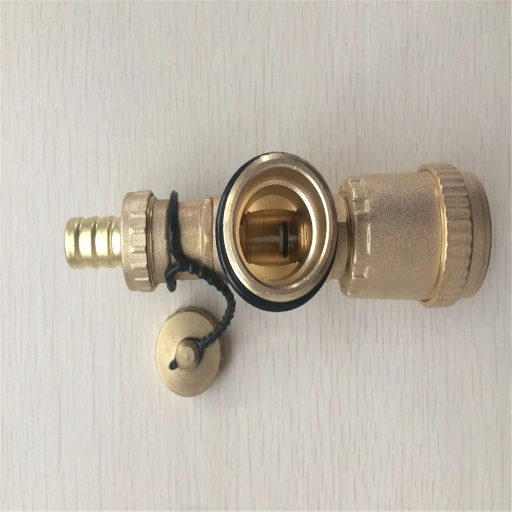 Floor Heating Water Separator Three Tail Piece Automatic Exhaust Drainage Valve End Three Tail Piece Exhaust Valve