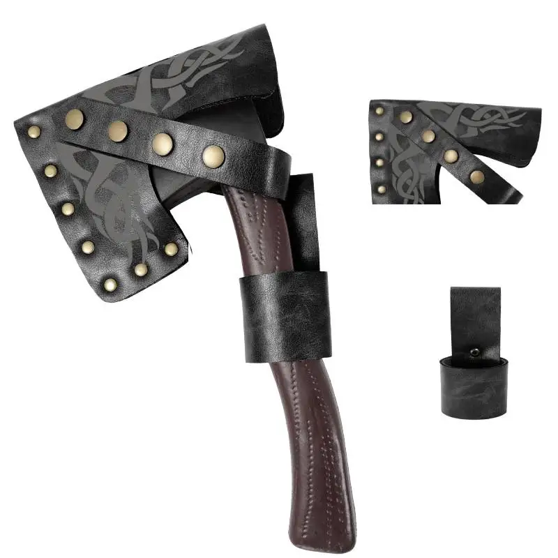 WENAM Mittelalterliche Wikinger Ritter Schwert Scheide Axt Klinge Fall Axt Scheide Halter Mit Taille Holster Scheide Larp Cosplay Requisiten