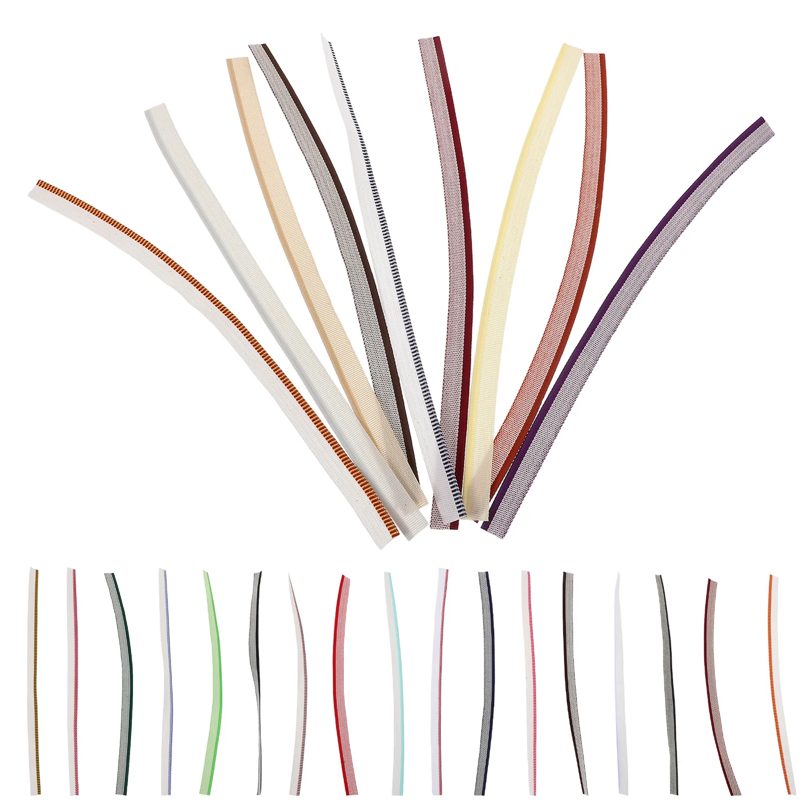 26 قطعة مواد تجليد الكتب القطن Headbands 11.8 بوصة طويلة DIY بها بنفسك كتاب ملزمة الحرف إصلاح الديكور Endbands مجموعة