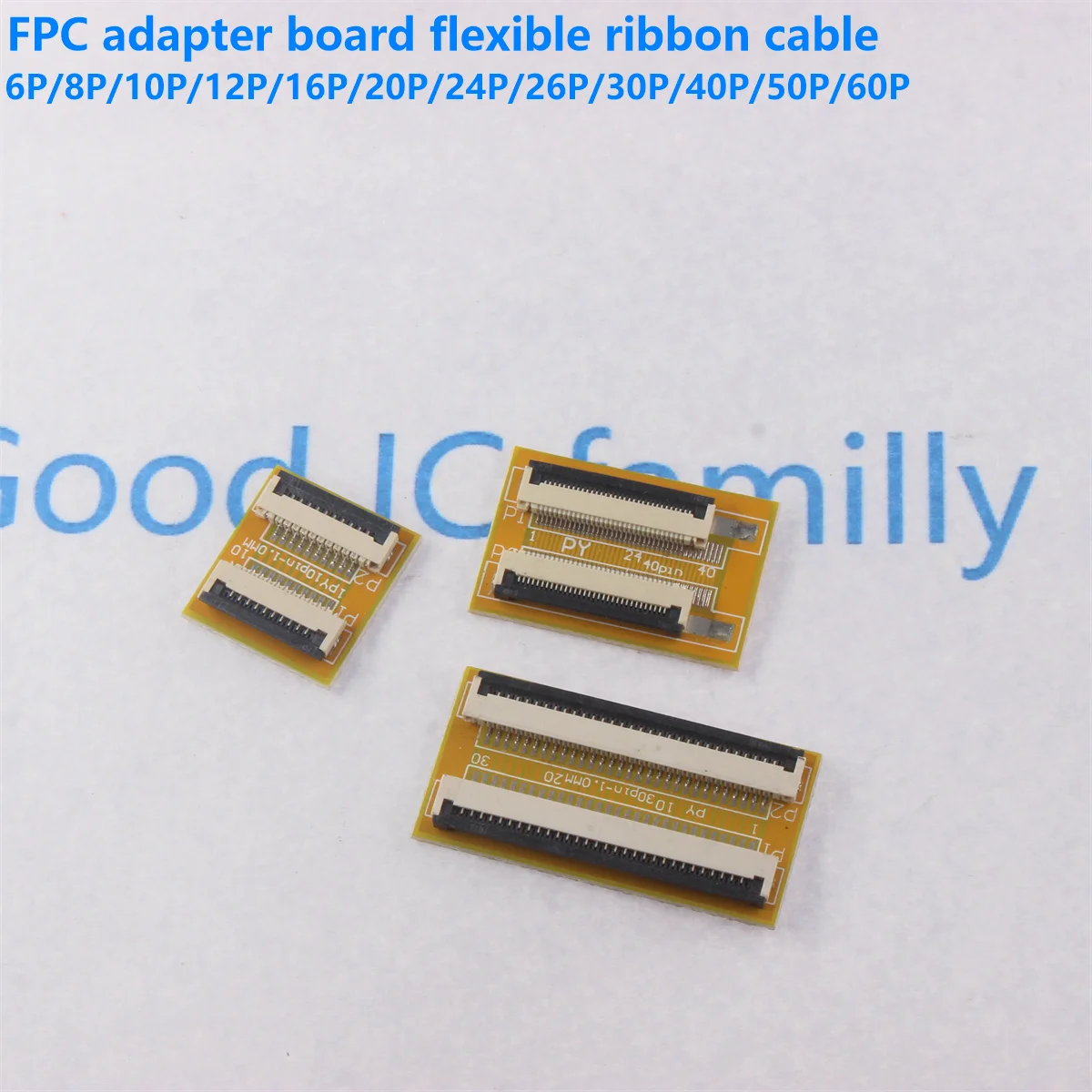 FFC FPC 1.0mm Flexible Flat Cable Lengthen Extension Board Adapter Board 4P 5P 6P 8P 10P 12P 16P 20P 24P 30P 40P 50P