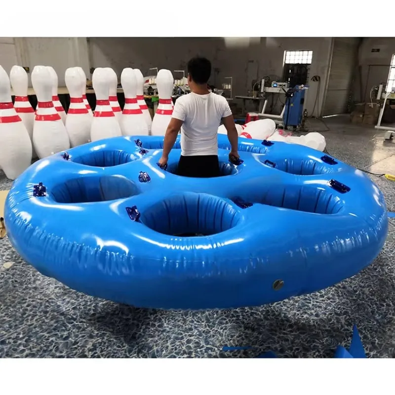 Outdoor Funny Inflatable Race Game Inflatable Team Building Game For 8 People Running Together