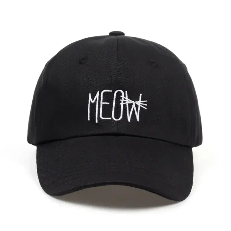 

Printing CAT MEOW Hip Hop Cotton Baseball Cap Printing Dad Love Women Girl Hat Funny