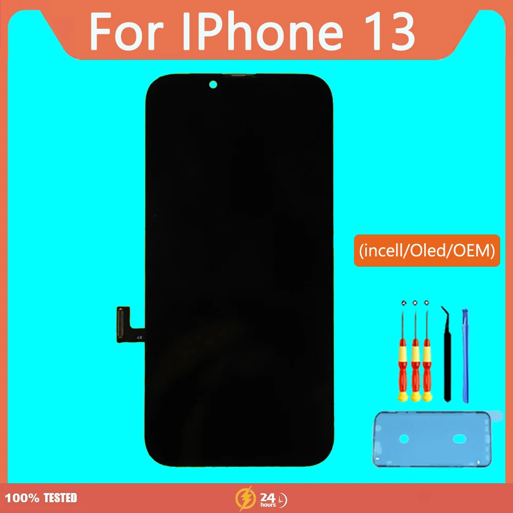 

New OLED LCD Display Pantalla Replacement For iPhone 13 Incell/OLED/OEM Digitizer Touch Screen Complete NO IC