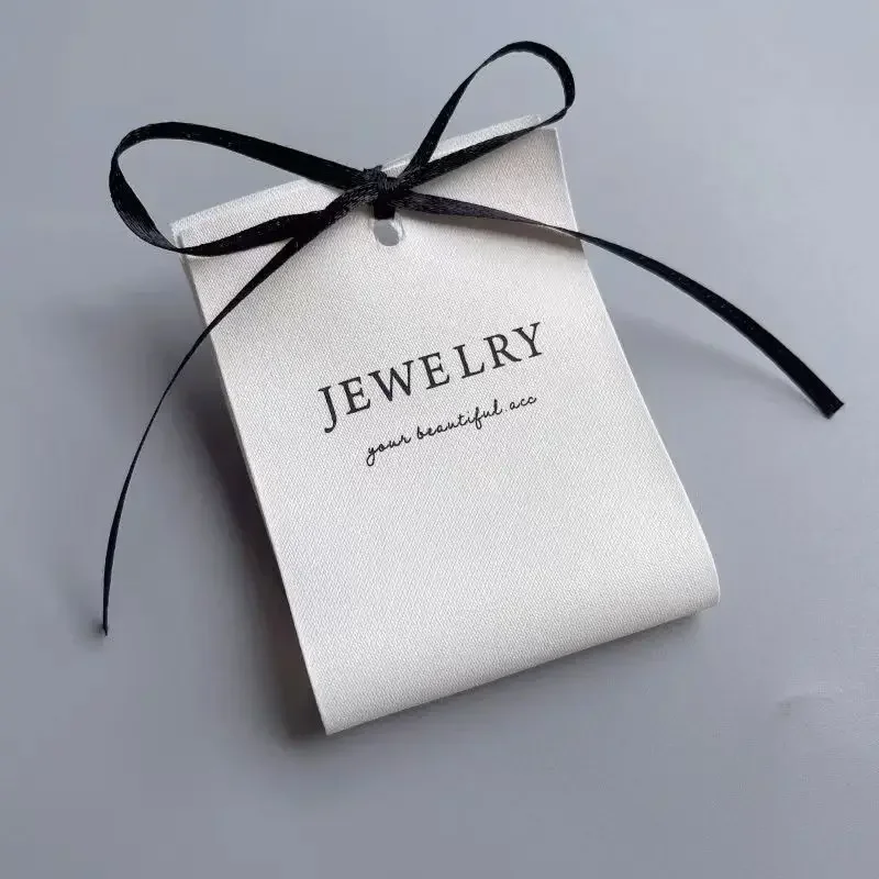 100Pcs Personalized LOGO Customized Cloth Jewelry Display Card Earrings Necklace Bracelet Jewelry Gift Packaging Accessories