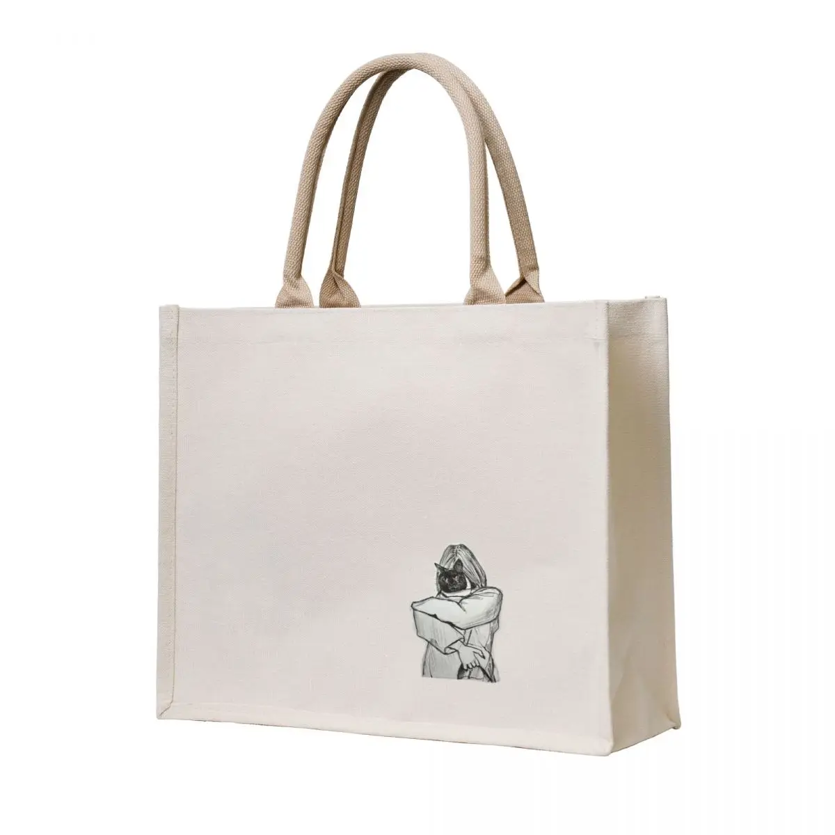

Adeline and Cat (White Paper) Tote Bag Portable shopping bag custom bags Cloth bags