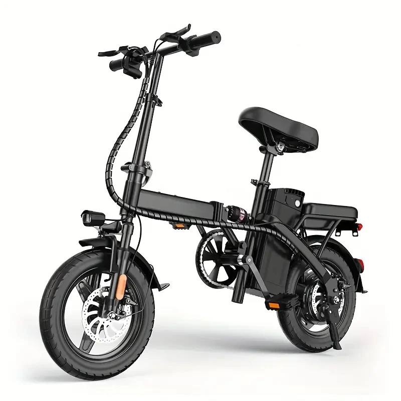 

14" Mini Folding Electric Motorcycles E Bike For Adults, 500W Peak Motor Ebike 19.9Mph 20Miles 10.4AH Adults Electric Bicycle