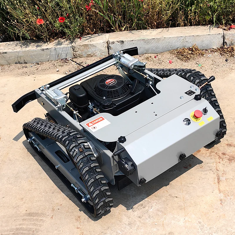 

Customized Crawler Robot Lawn Mower with EPA Engine Remote Control Slope Cutting Width Cordless Design