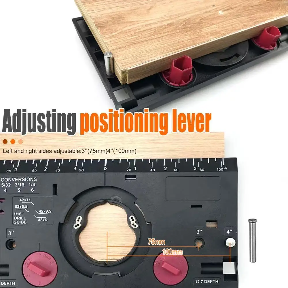 2025Woodworking 35mm Hinge Hole Opener Cabinet Door Panel Hinge Hole Drilling Locator Hinge Drilling Installation Auxiliary Tool