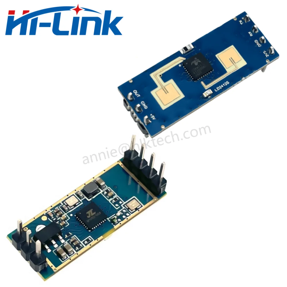 Hilink nuevo HLK-LD2412 24GHz Sensor de módulo de detección de presencia humana Radar de onda milimétrica detección gran angular 9m ± 75 °   Hogar Inteligente
