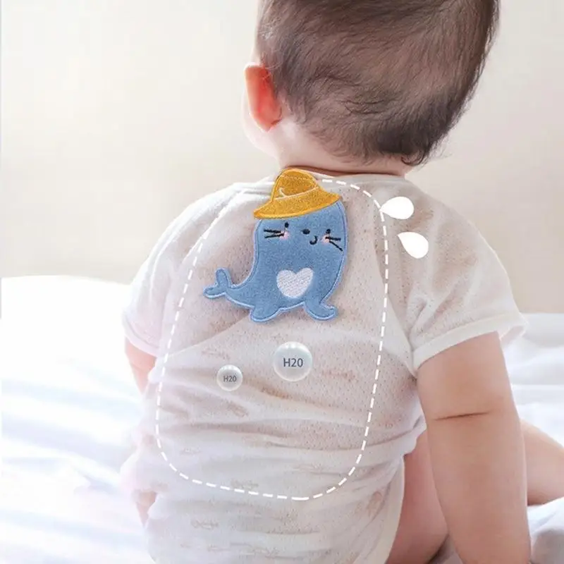 

Baby Sweat-absorbent Towel Infant Cartoon Cotton Kindergarten Pad Back Towel Children Sweat Towel for 0-4Y Kid L4MC