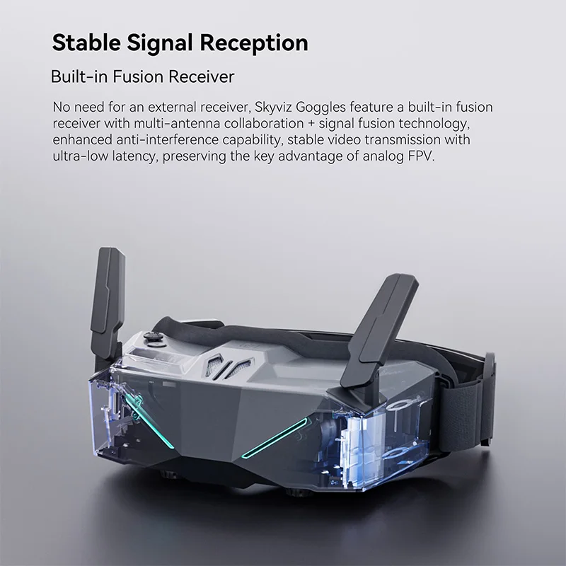 iFlight Skyviz 5.8GHz FPV Analog Goggles Dual 100Hz Micro-OLED 1920*1080 HD DVR