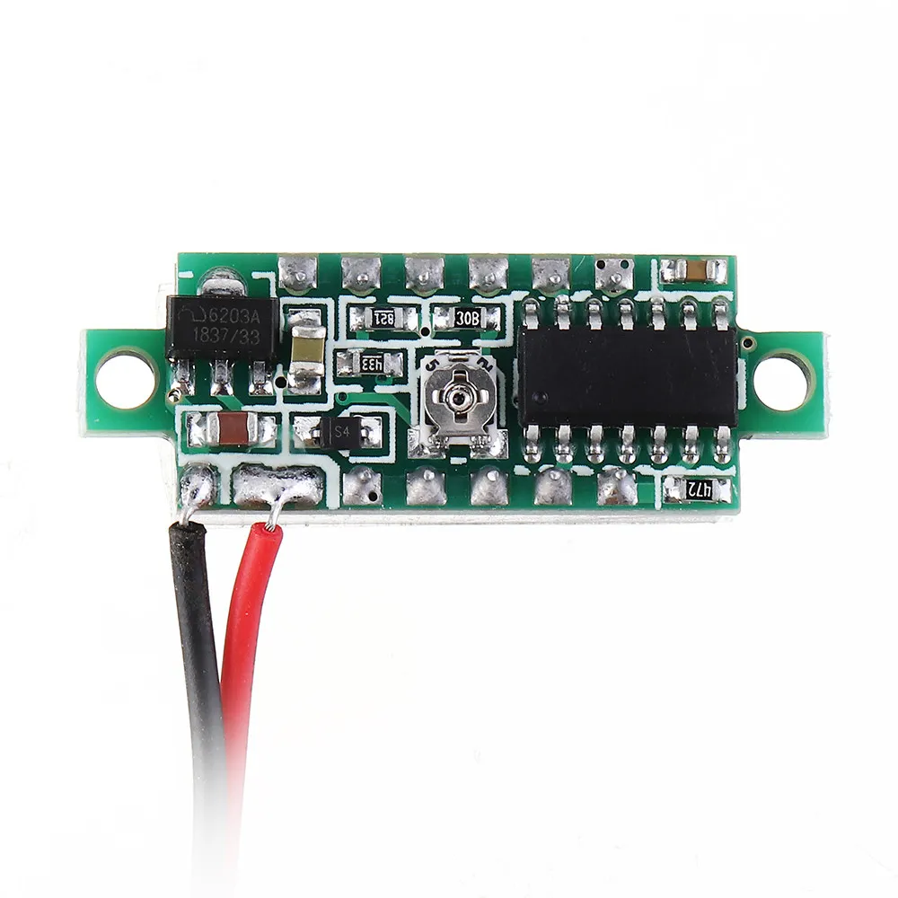 0,28 Zoll DC LED Digital-Voltmeter 2,5-30V Spannungsmesser Auto Kfz Mobile Stromversorgung Spannungsprüfer Detektor Rot Grün Blau Gelb – Detail 3
