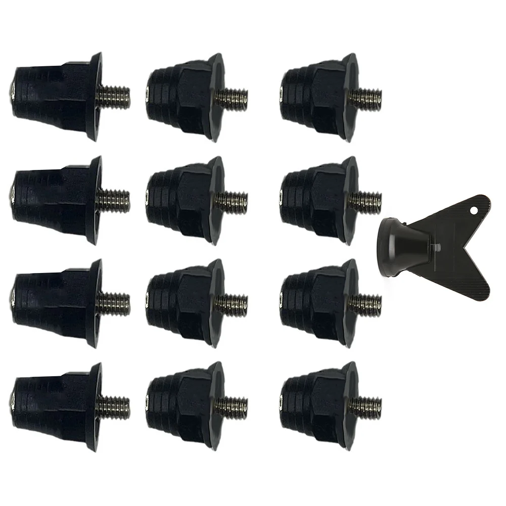 12pcs 축구 부츠 스터드 13mm 16mm M5 축구 운동화 클리트 미끄럼 방지 나사 나사 교체 스파이크 축구 스터드 ﻿