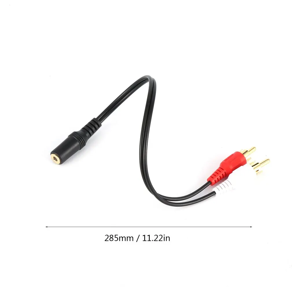 3,5 mm jack naar 2 RCA-audiokabels Universele stereo mannelijk naar RCA mannelijk Coaxiale AUX Y-adapter voor laptop TV DVD-versterker Mp3-luidspreker