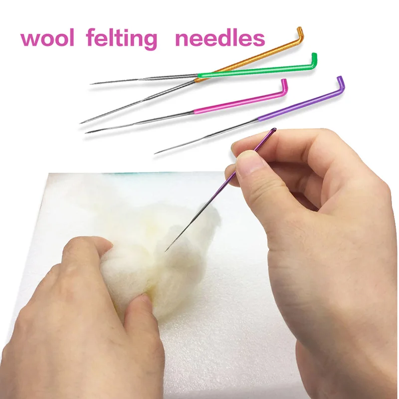 MIUSIE 50pcs Needle For Felt Wool Felt Tool Kit for Beginner DIY Craft Needle Work Poke Wool Felting Needle Felting Supplies