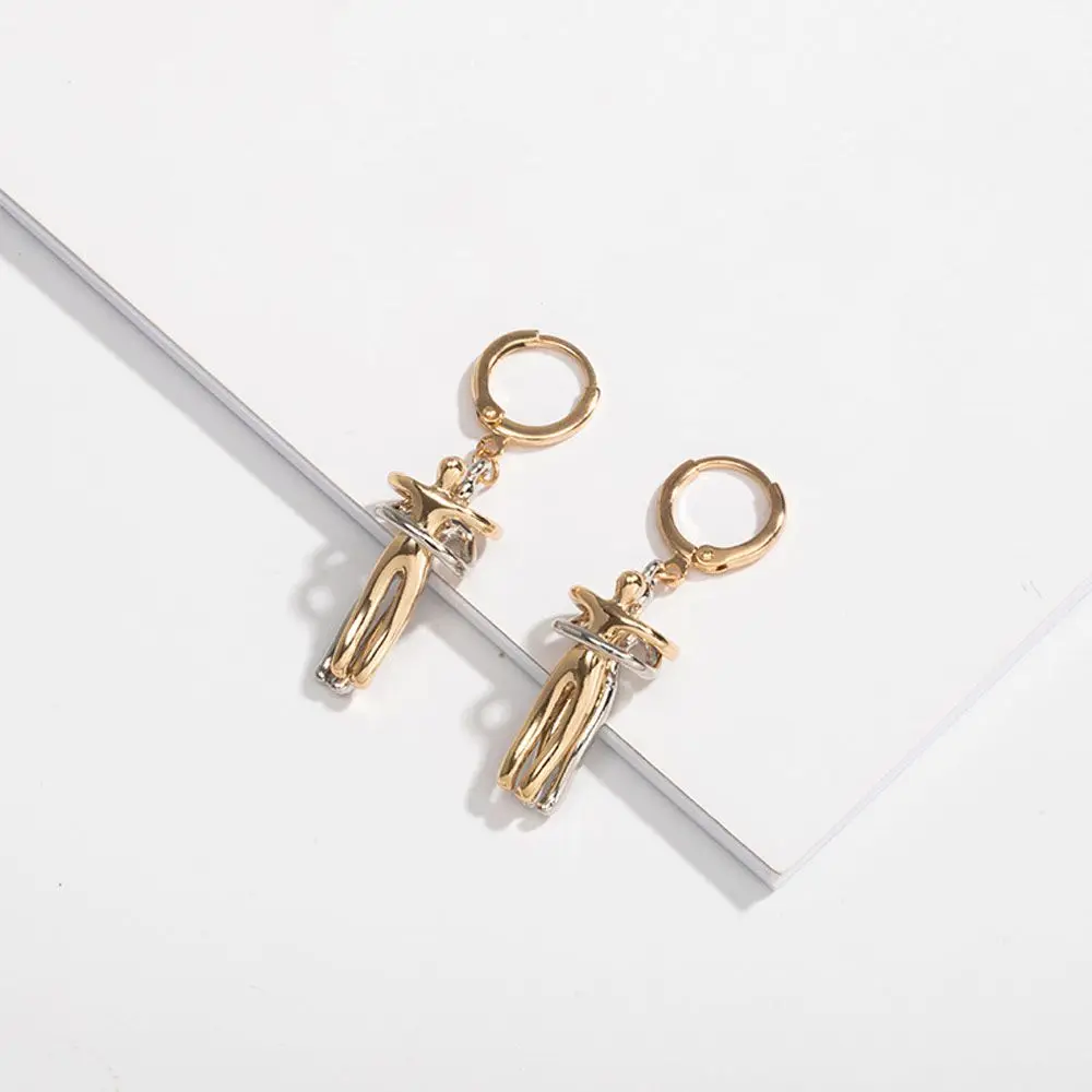 Two people Hugging Exaggerated Personality Stereoscopic Hoop  Earrings Drop Earrings Dangle Earrings Fashion  Accessories