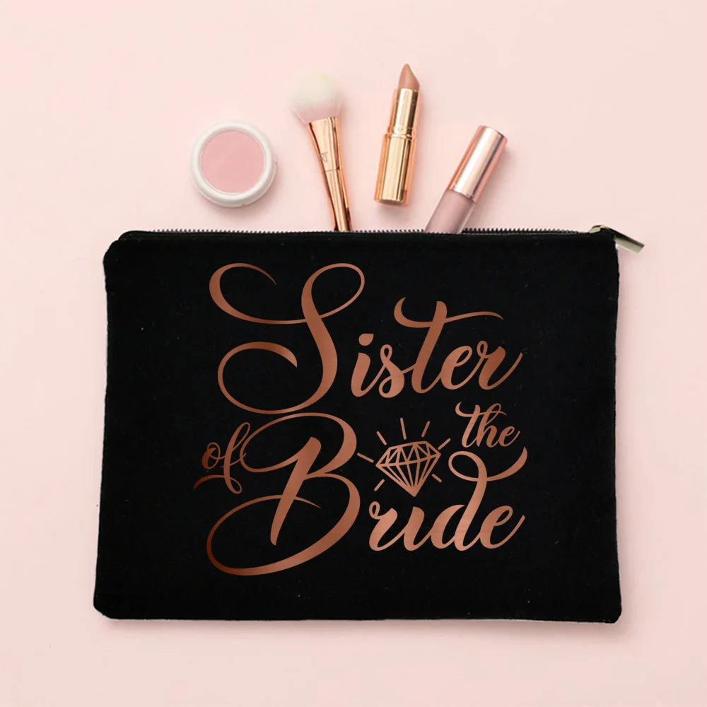 Team Bride Make-up-Tasche, Junggesellenabschied, Kosmetiktaschen, Geldbörse, Brautjungfer, Toilettenartikel, Organizer, Tasche, Geschenke für Hochzeit, Brautparty – Detail 6