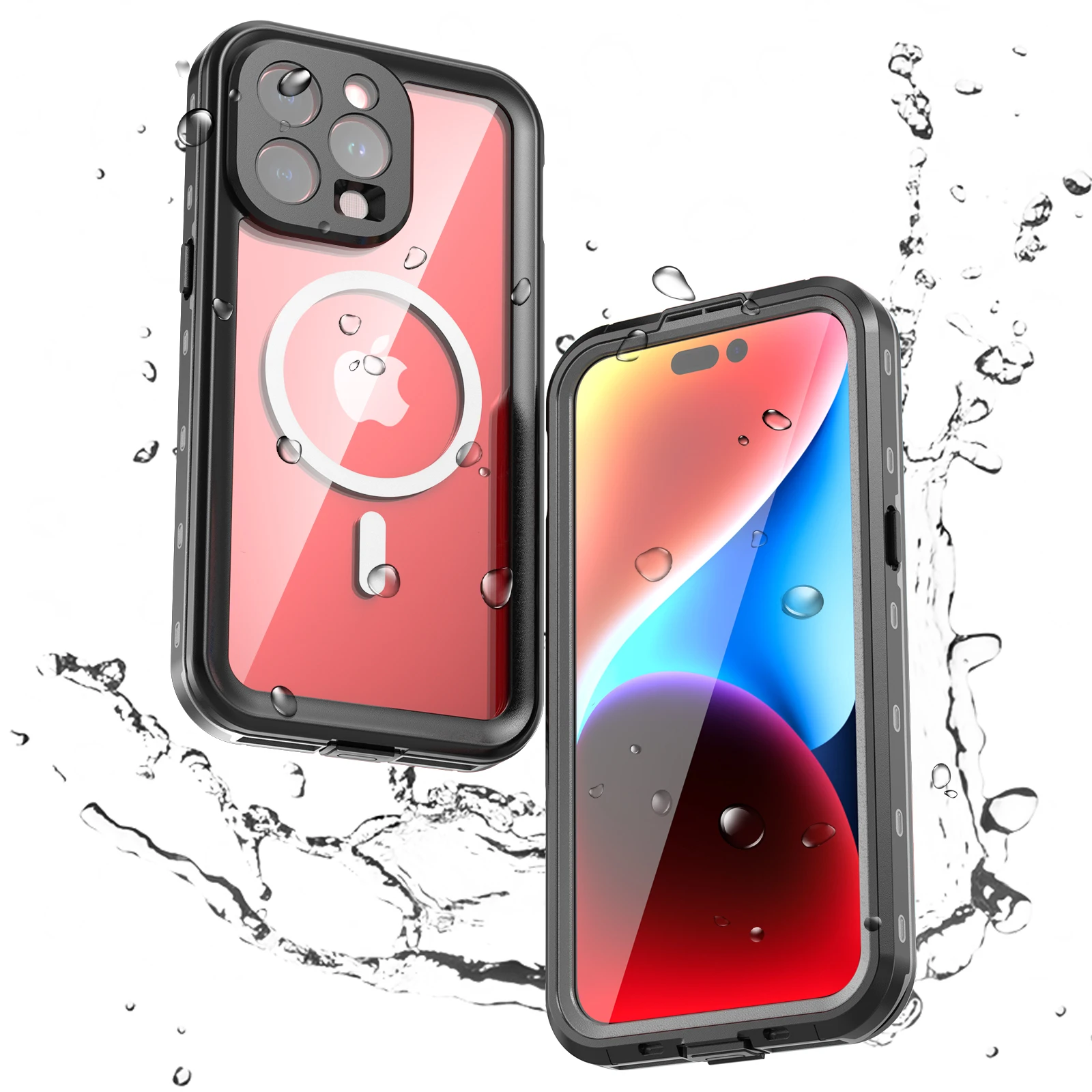 Shellbox hot sales 360 full coverage shockproof dustproof IP68 professional waterproof phone case for iPhone15pro 13 14promax 15