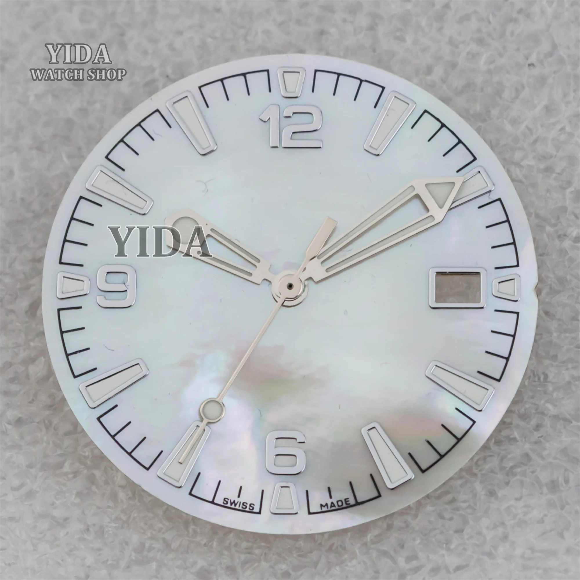 31mm Watch Dial Shell Face NH35 Dial Green Luminous Face for Seamaster 300 Dial fit NH35 NH36 Mechanical Movement Replacements