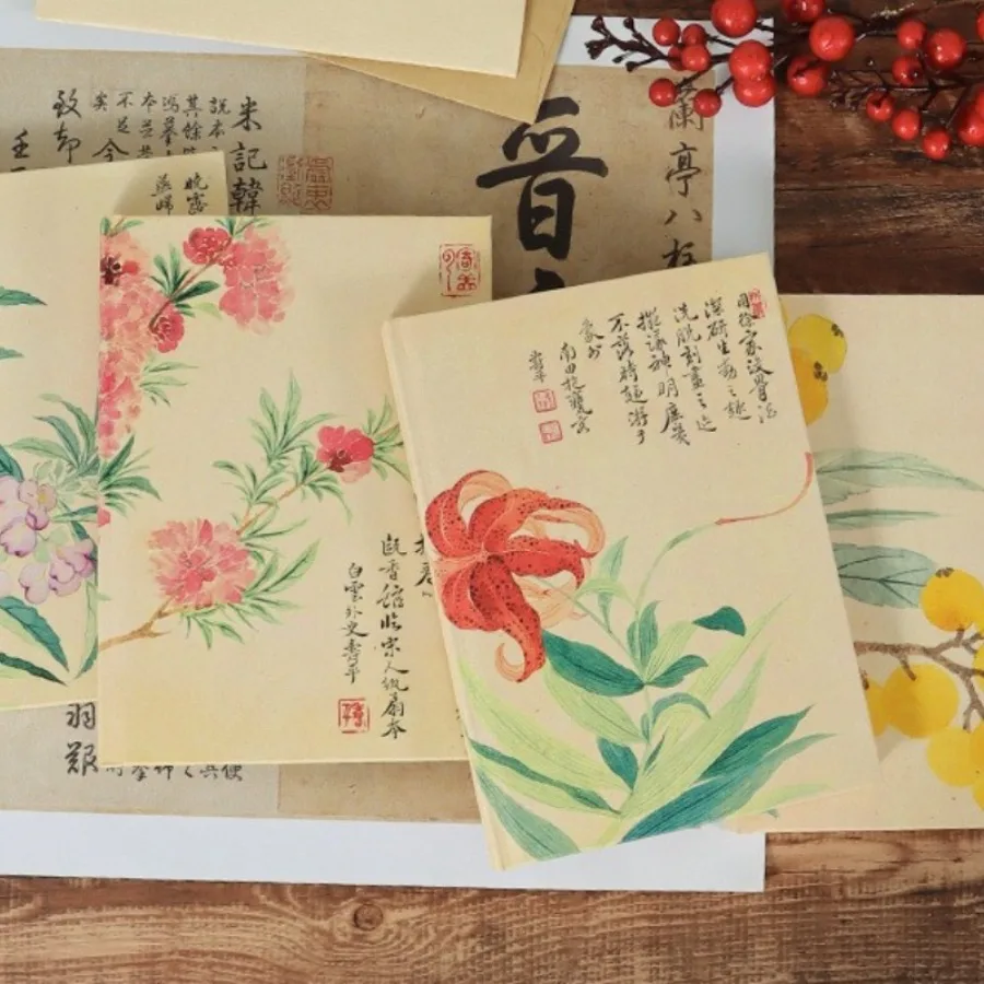 

Модная литературная китайская живопись B6, высокая ценность, книга для штампов, пион, бегона, цветы, цветы, справочник, национальные телы, тетради