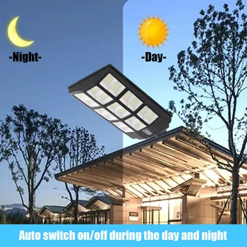 Solar High Brightness Street Light 864/1152LED Lighting Flood Lights IP65 Waterproof Remote Control Security Lighting for Garden