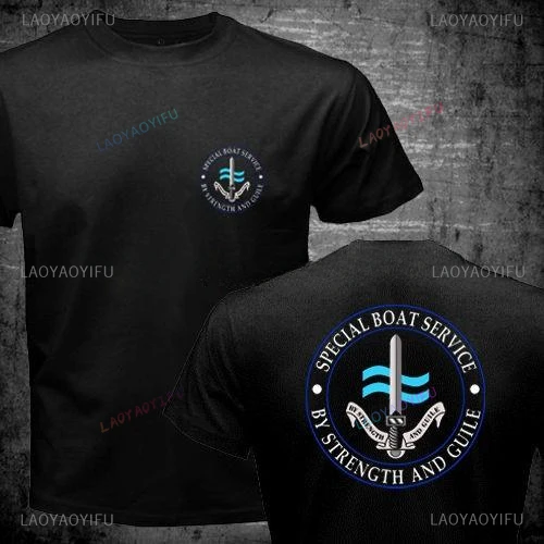 New SBS Special Boat Service United Kingdom Special Forces Army Sas Printing T-shirt Mens Harajuku100% Cotton Casual Tees Shirt