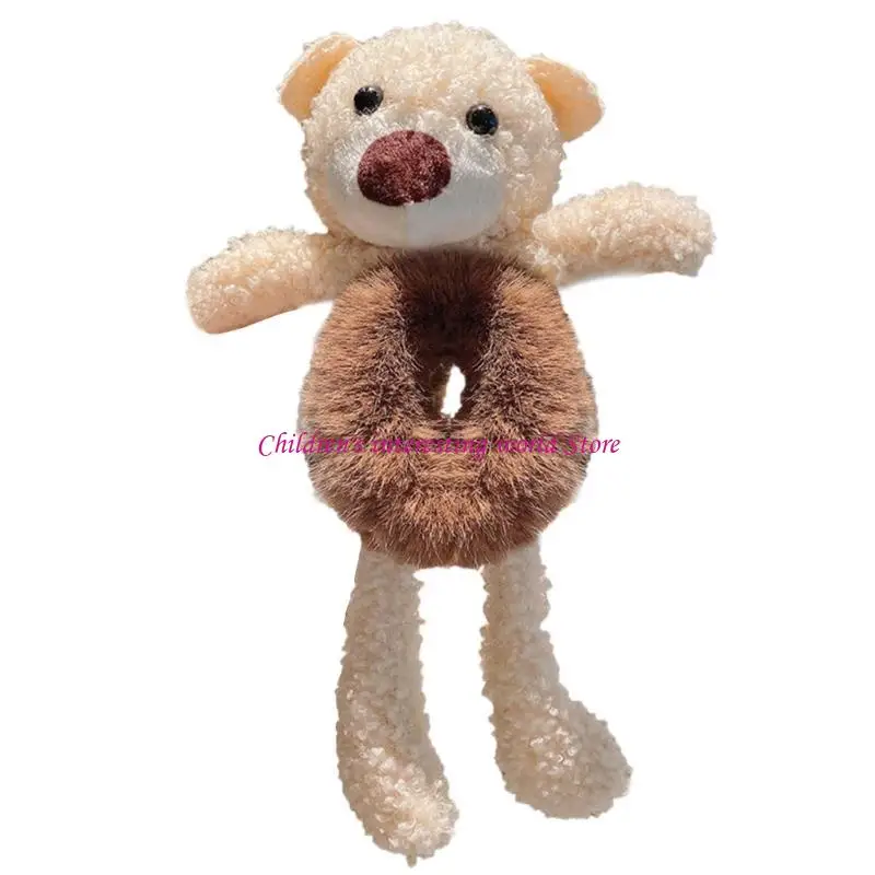 

Bear Hair Rings Female Girl Plush Hair Scrunchies Hair Styling Accessories 425F