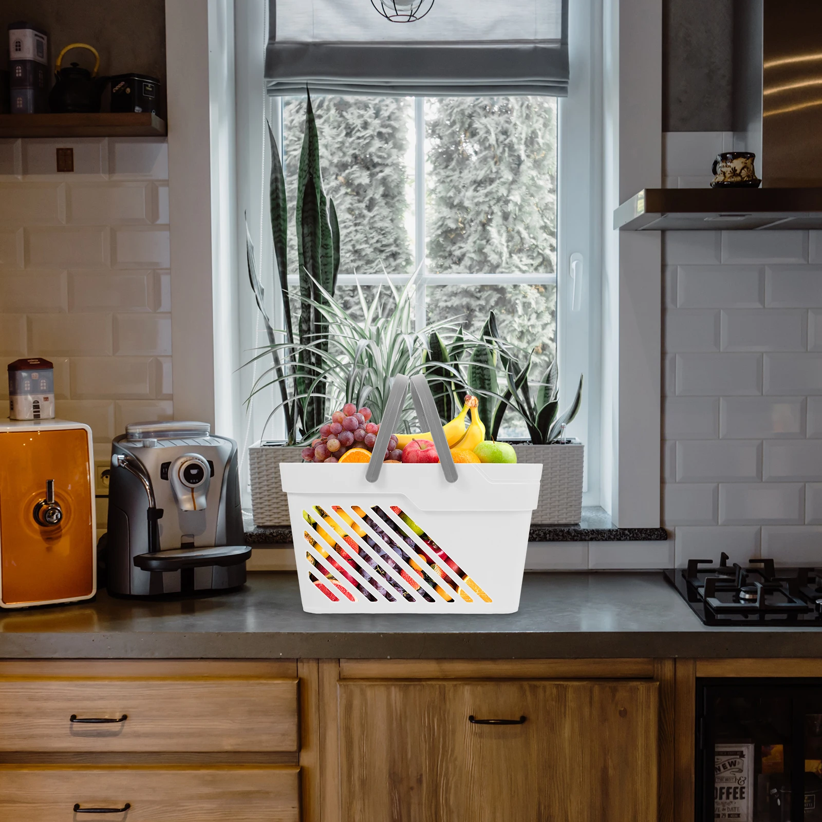 

Plastic Storage Baskets Compact Small Bin For Kitchen Bathroom Closet Organizing Household Sundries Basket With Handles