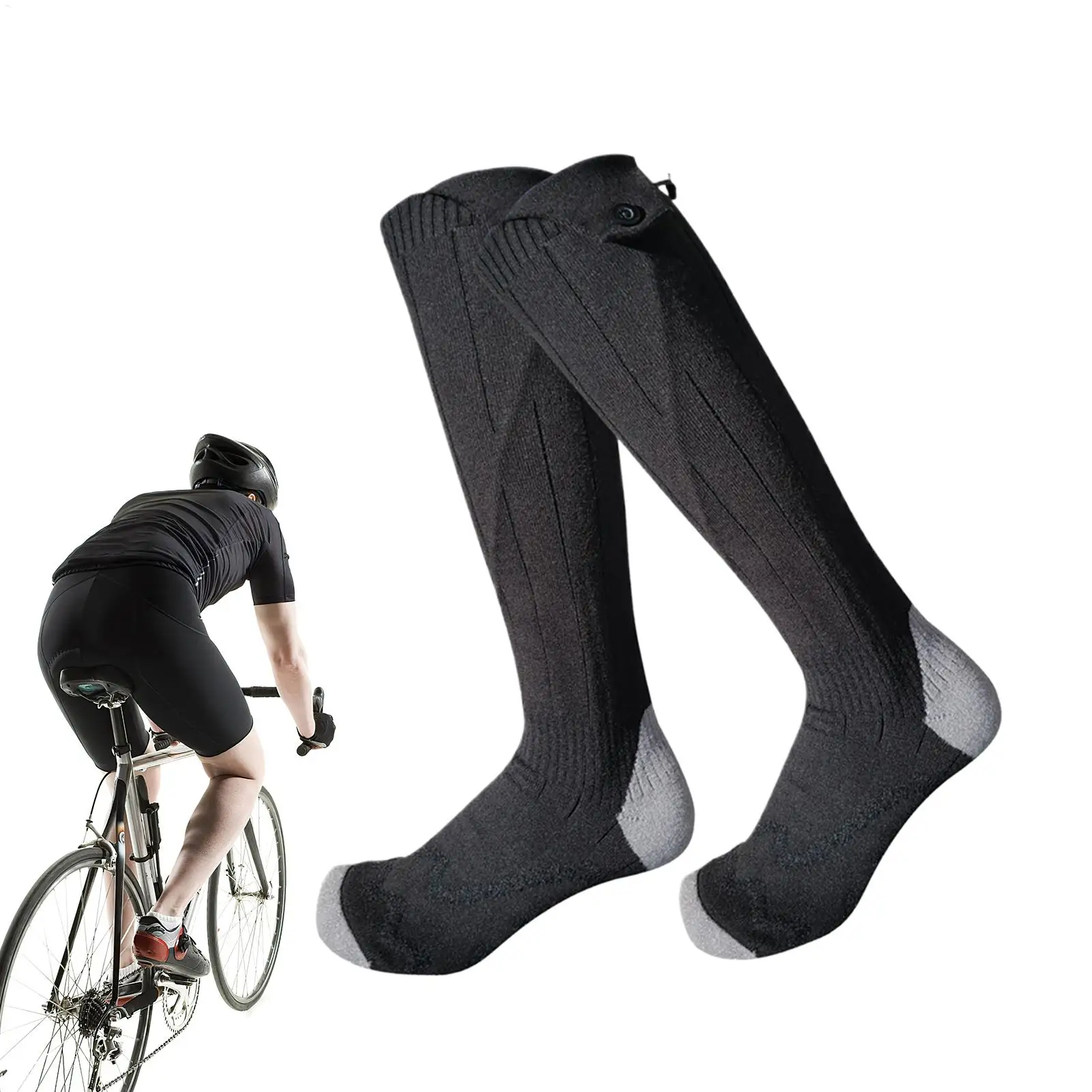 جوارب ساخنة للرجال اللاسلكي 4 مستويات قابلة للشحن تدفئة القدمين الشتاء الحرارية الصيد الجوارب للصيد في الهواء الطلق ركوب الصيد #2