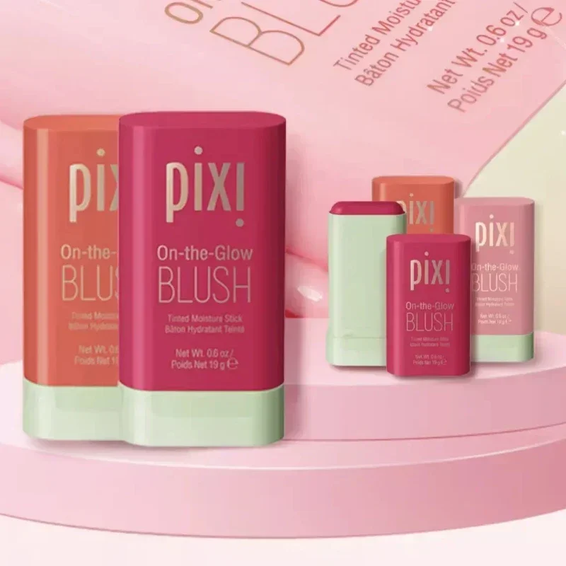 

pixi Functional Blush Stick Waterproof Easy Color Rouge Blusher Cream High Color Rendering Brightening Skin Tone make up brush