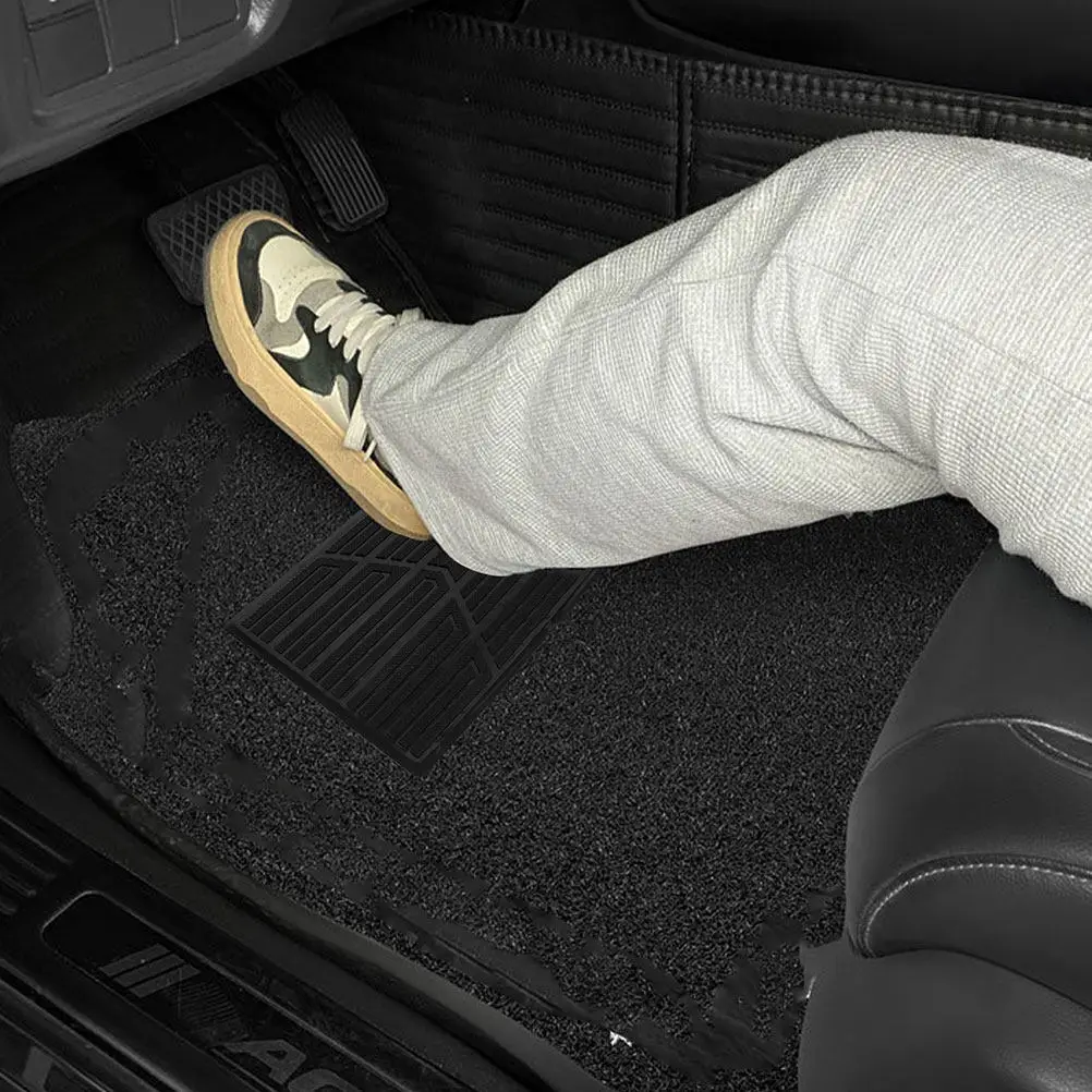 2Pcs Sturdy Automotive Footrest Pedal Pad Rubber Anti-Wear Heel Protector Car Carpet Repair Patch for Brake Pedal Cushion