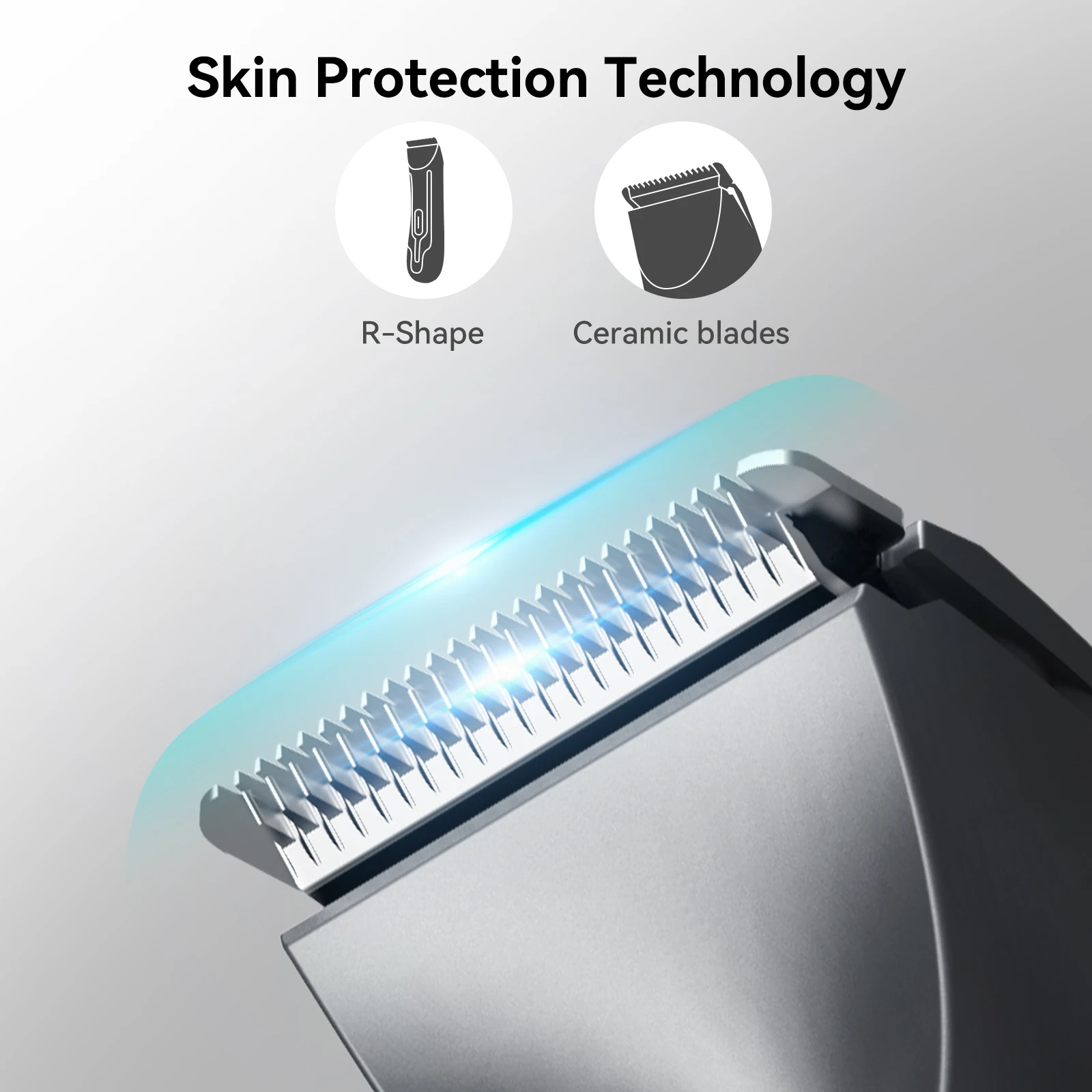 Kensen Hair Trimmer For Men Electric Hair Clipper With LED Light Bikini Groin Hair Removal Haircut Machine Rechargeable Shaver