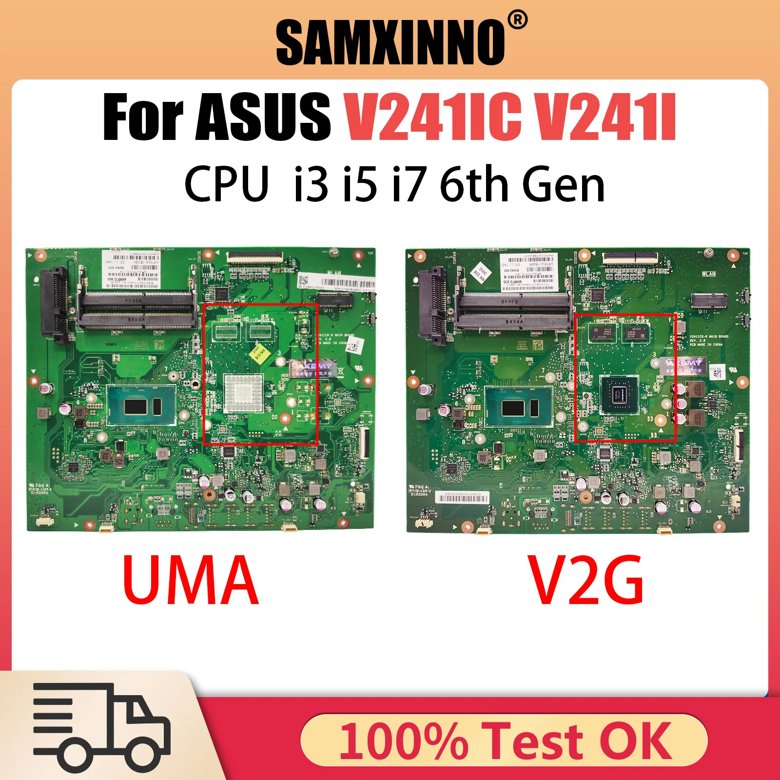 

V241IC Motherboard For Asus V241I V241IC Main board of All-in-one Machine With 4405U 4415U I3 I5 I7 CPU 930MX Tested OK